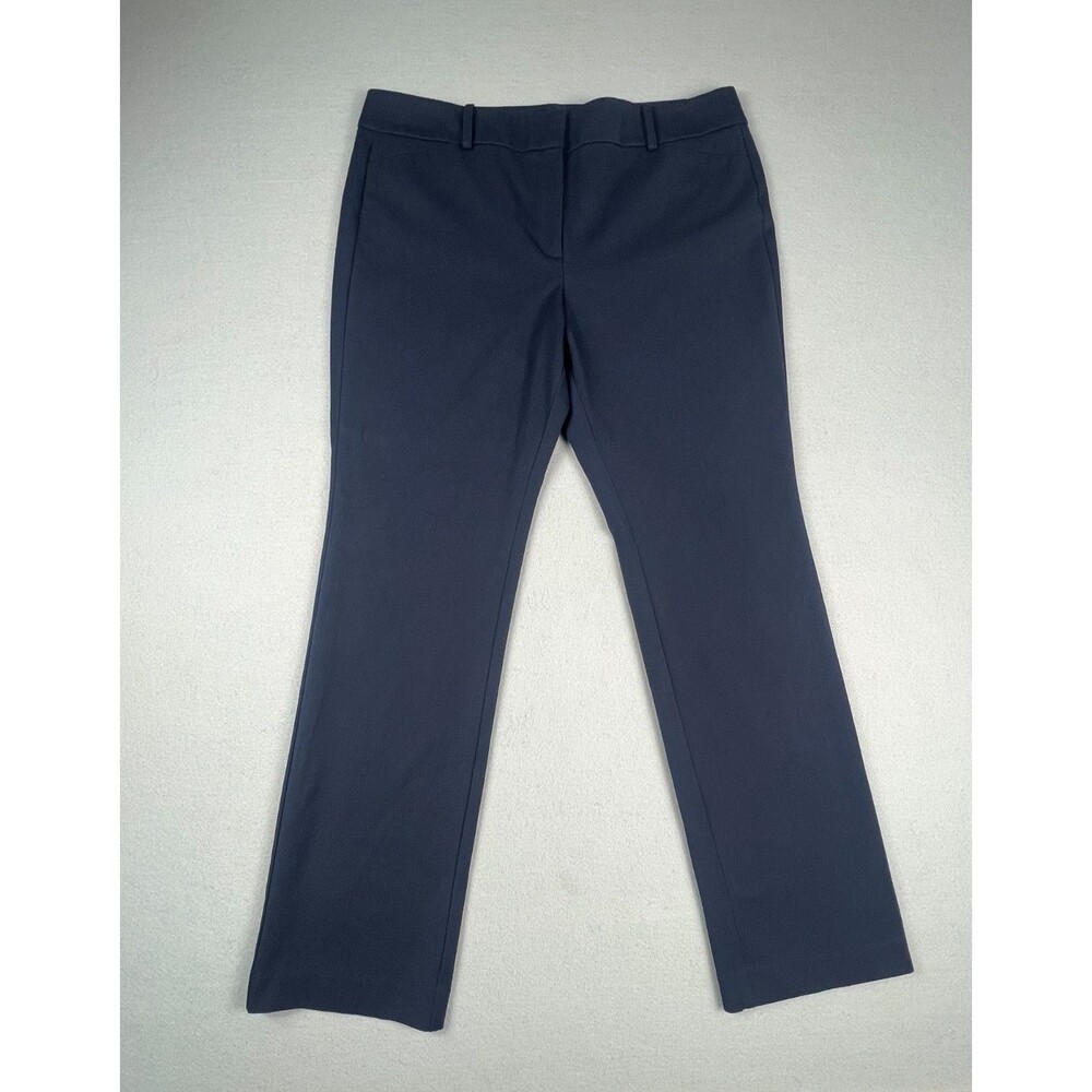 Ann Taylor Womens 14 Navy Dress Pants Stretch Bootcut Trousers 36x30 Career